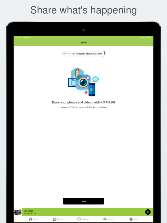 KIX FM 106 iPad screenshot