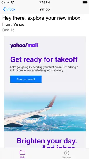 MiniMail For Yahoo Mail iPhone Ekran Görüntüsü 1