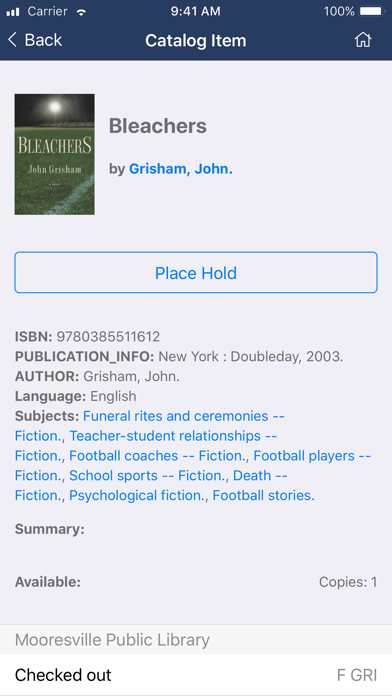 Mooresville Public Library(NC) Screenshot