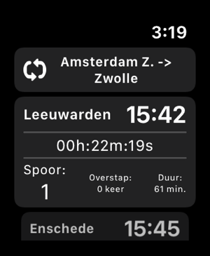 Trein op tijd