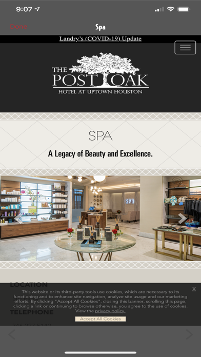 Post Oak Hotel Screenshot