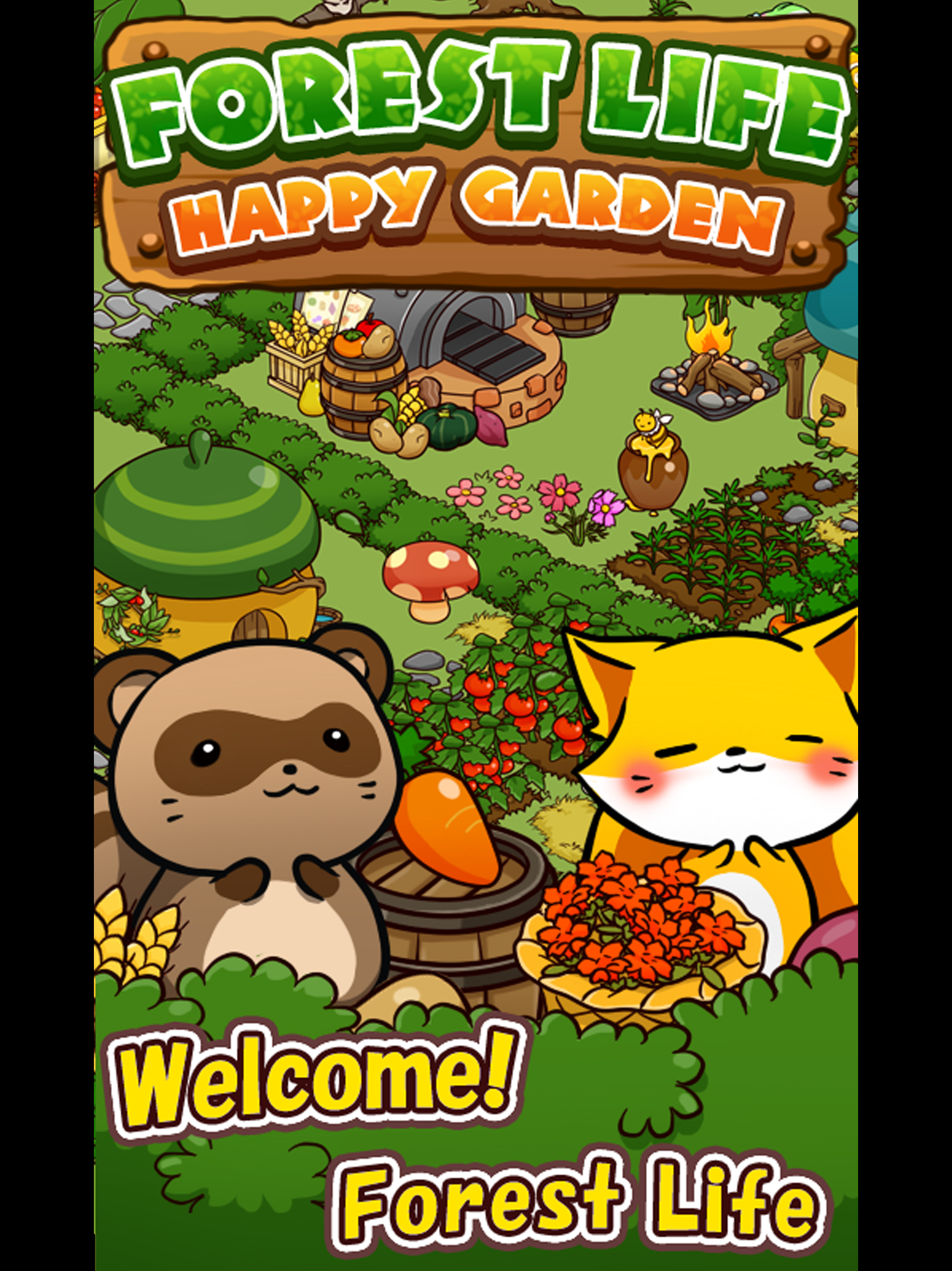Happy garden of animals