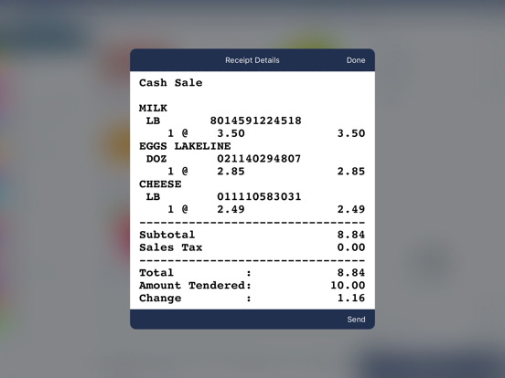 TotilPay Register iPad screenshot
