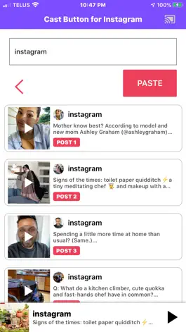 Game screenshot Cast Button 4 Instagram Video apk