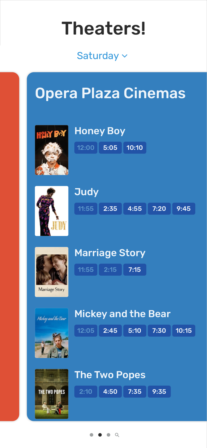 Showings — movie times and more