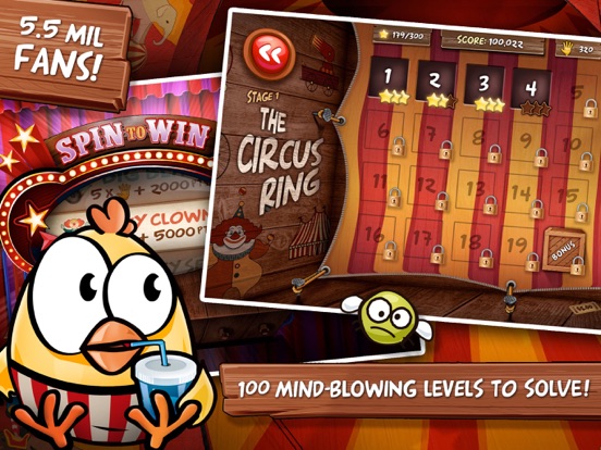 Drop The Chicken 2 The Circus iPad app afbeelding 3