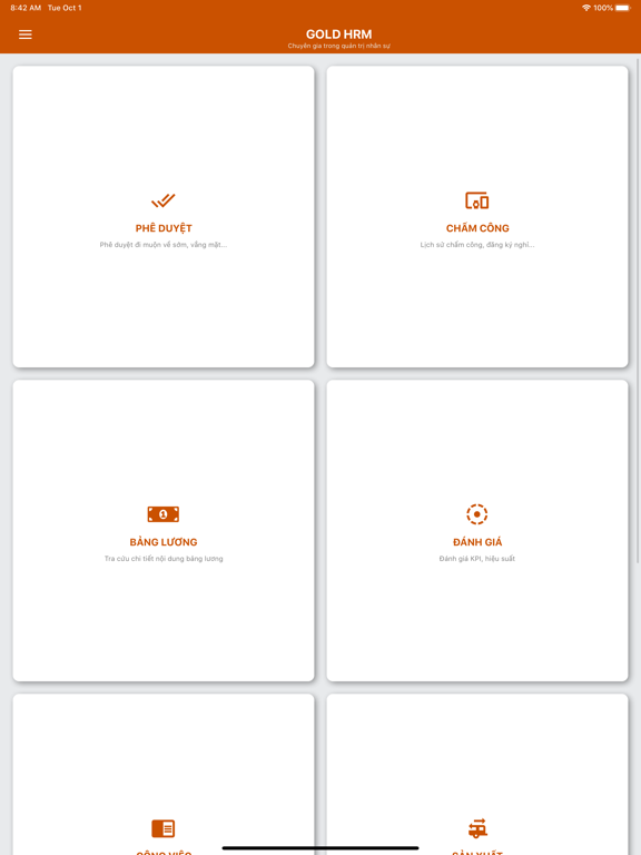 Gold HRM iPad screenshot 2 - Business app