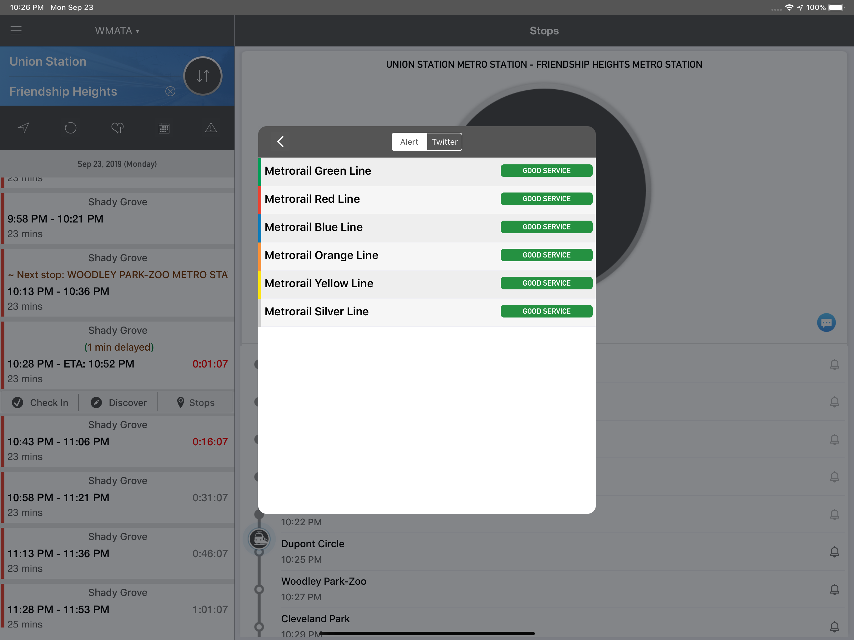 onTime : DC Metro - WMATA screenshot 6