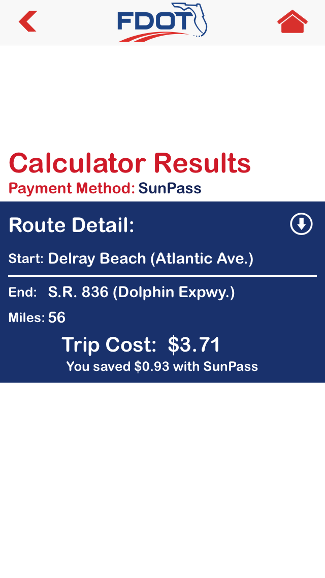 FDOT Toll Calculator