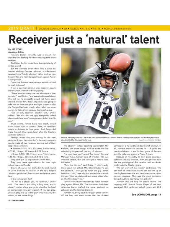 Steeler's Digest iPad screenshot 4 - Magazines & Newspapers app