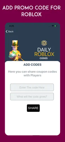 Captura de Pantalla 2 Robux Calc - Roblox Codes iphone