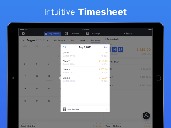 Hours Keeper: Time Tracker iPad app afbeelding 4