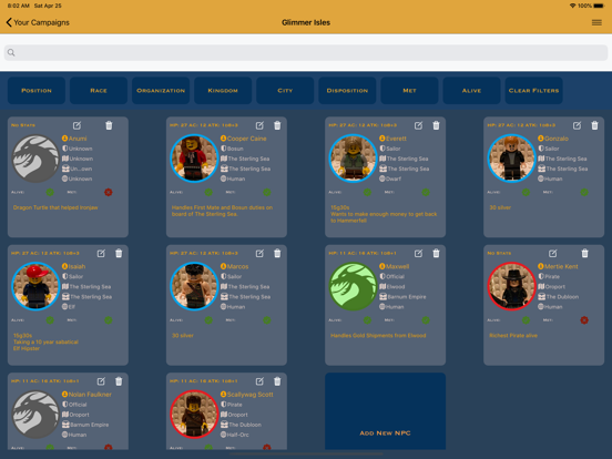 Screenshot #5 pour NPC Tracker