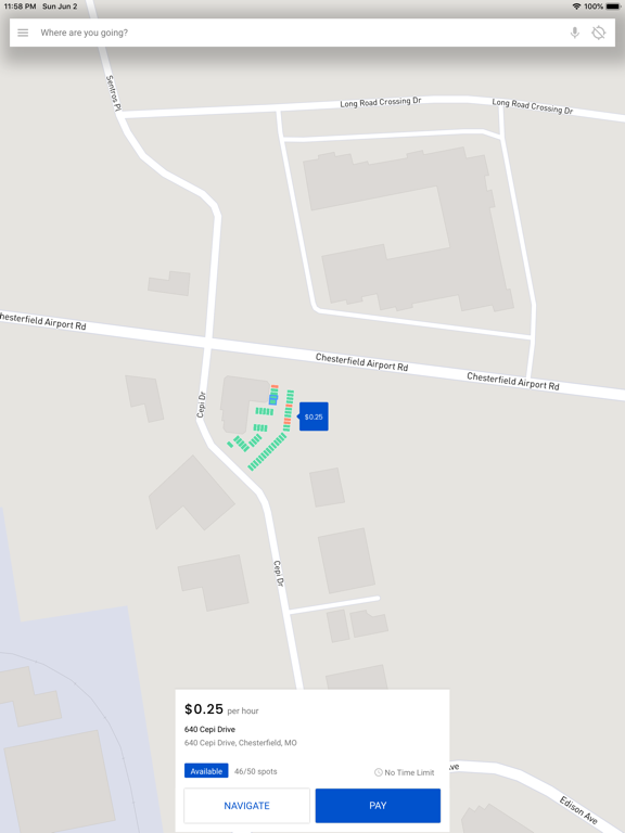 Parking Genius iPad screenshot 2 - Travel app