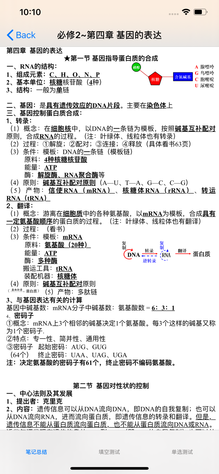 高中生物总结大全 screenshot 5