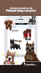 Pit Bull Dogs Emoji Stickers screenshot