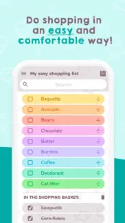 easy shopping list. iphone screenshot 2