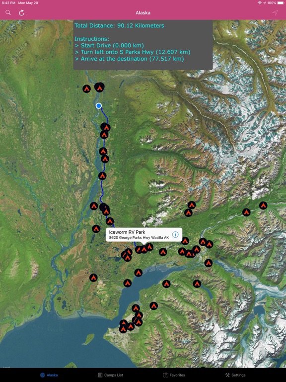 Screenshot #5 pour Alaska – Campgrounds, RV Parks