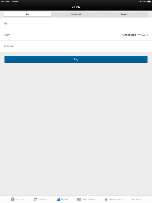 Golden Pacific Bank iPad screenshot 5 - Finance app