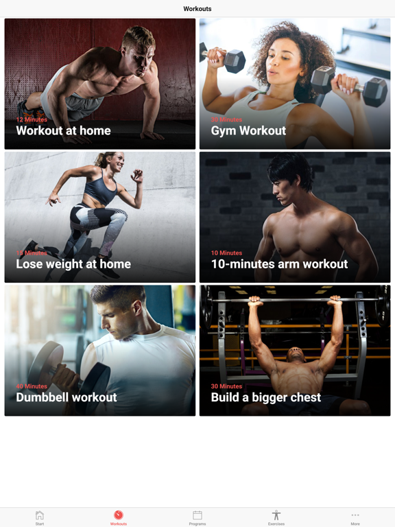 Upper Body Workout Plan iPad screenshot