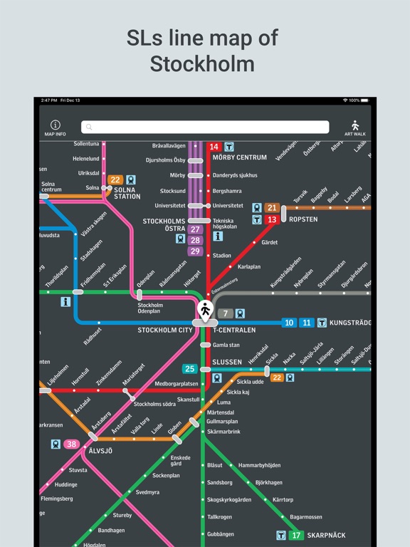 Transit Map Stockholm iPad screenshot 2 - Travel app