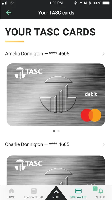 TASC app for iPhone