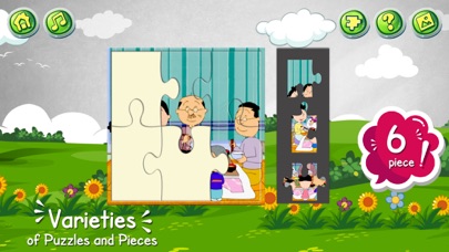 Cartoon jigsaw puzzles game screenshot 2