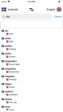 Game screenshot Icelandic-English Dictionary mod apk