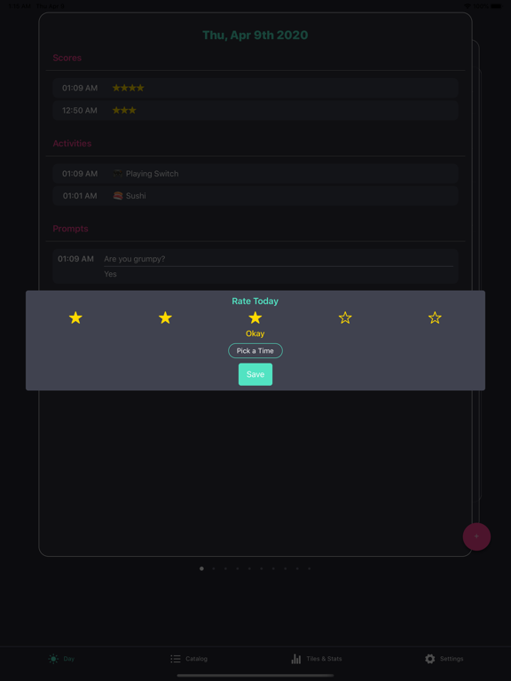 My Daily Report iPad screenshot 2 - Lifestyle app