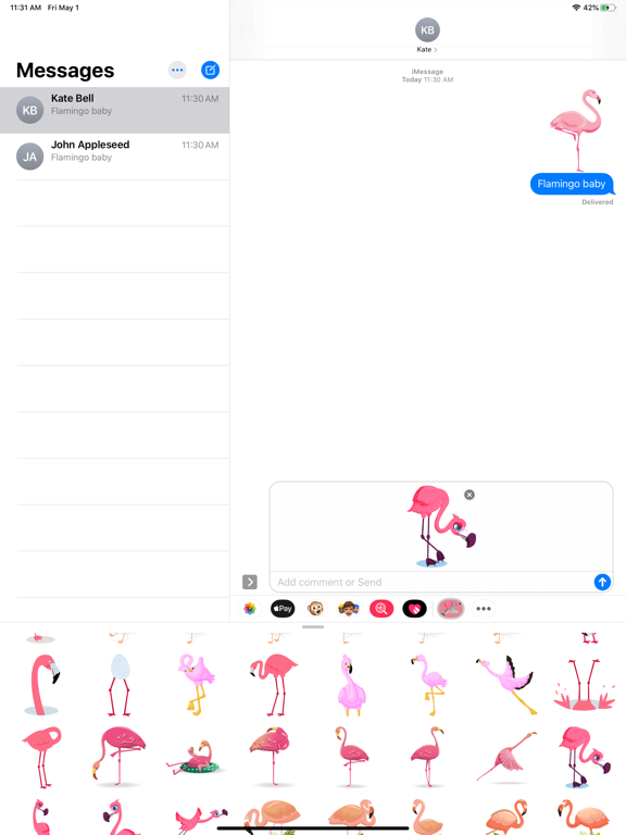 Screenshot #4 pour Flamingo Birdy Stickers