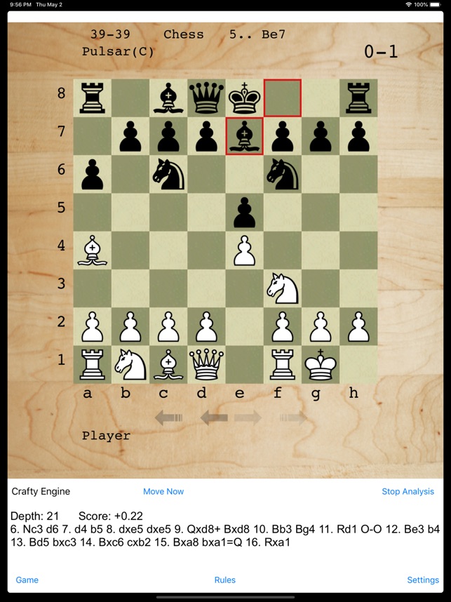 Pulsar Chess Engine by Michael Adams