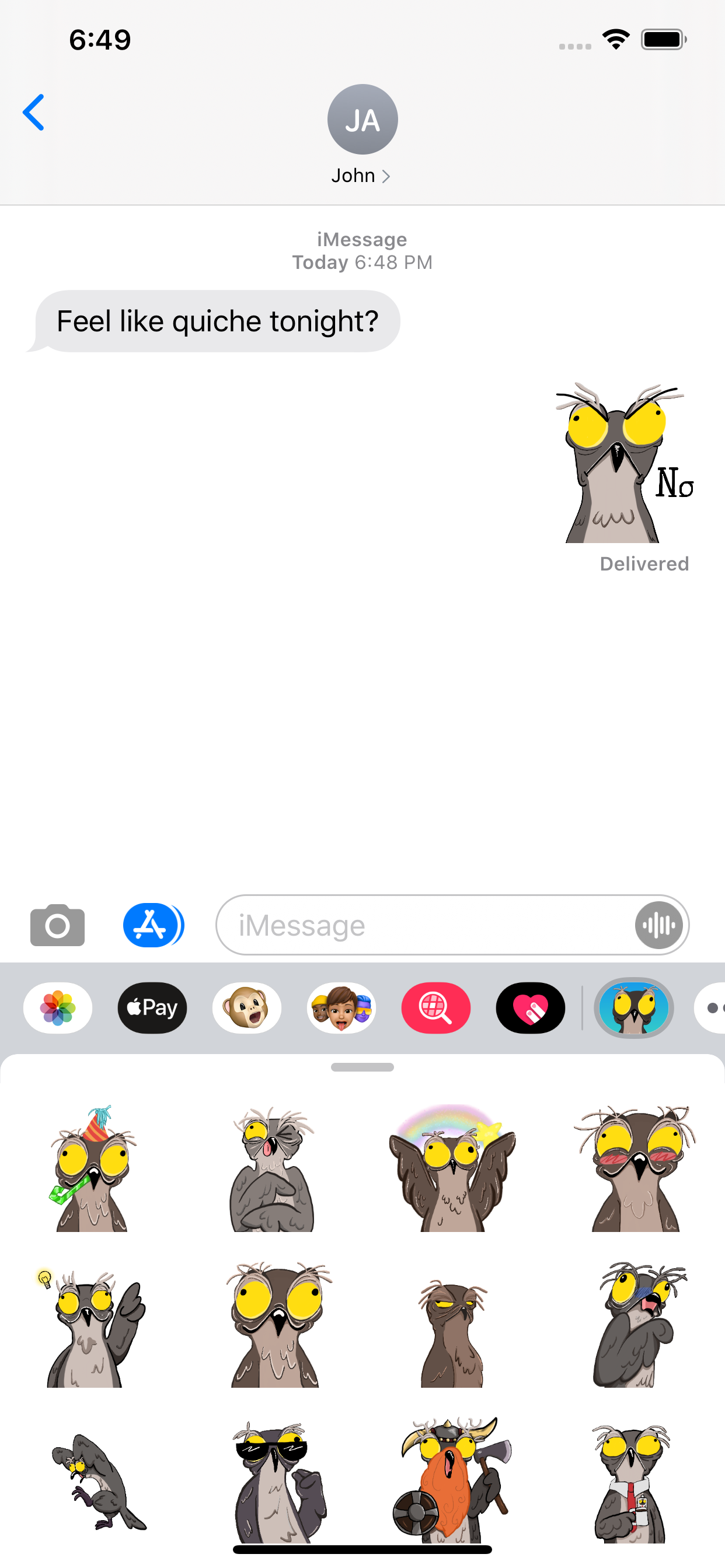 Potoo Bird Sticker Pack screenshot 3