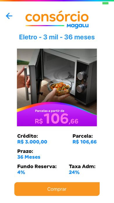 Consórcio Magalu - Cliente Screenshot