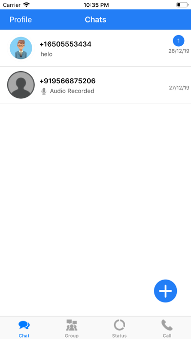 iCallsApp Screenshot