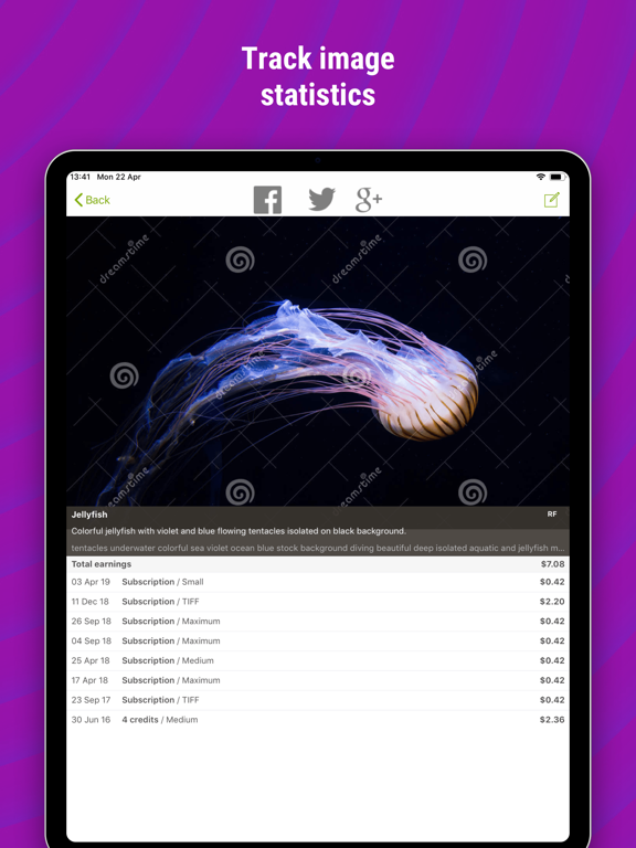 Dreamstime Companion iPad screenshot 4 - Photo & Video app
