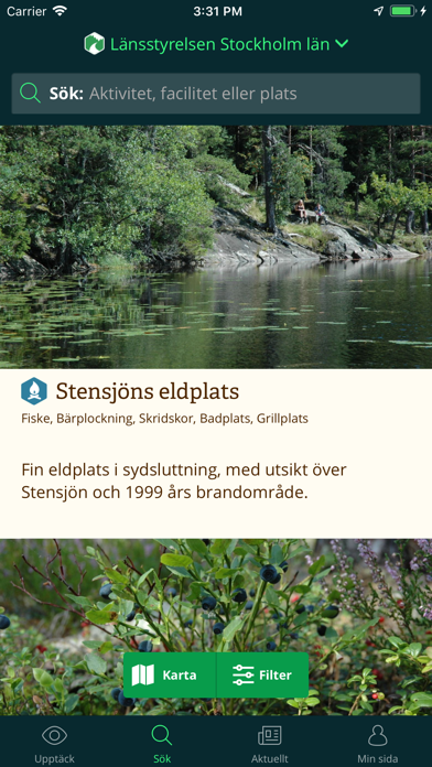 Stockholms läns Naturkarta Screenshot