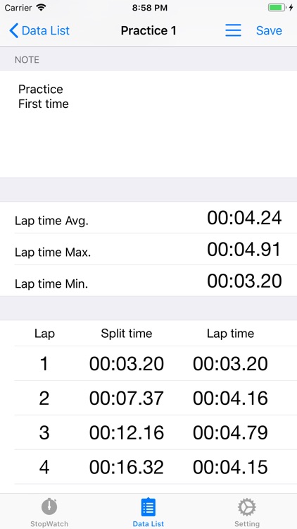 Stop Watch Plus Log screenshot-3