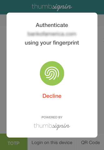ThumbSignIn screenshot 2