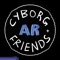 Use Cyborg+Friends AR to view the augmented reality artwork on display