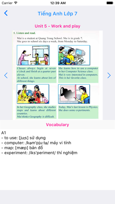 Screenshot #1 pour Tieng Anh Lop 7 - English 7