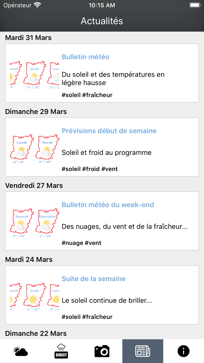 La météo en Mayenne