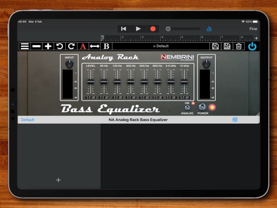 Screenshot #6 pour Analog Rack Bass Equalizer