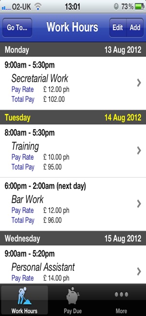 Easy Pay Diary