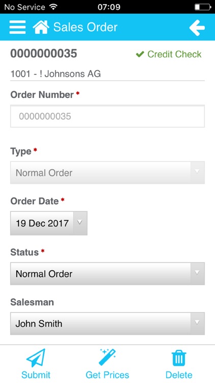 iScala 3.2 Sales Order Manager