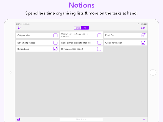 Screenshot #1 for Notions Task Manager