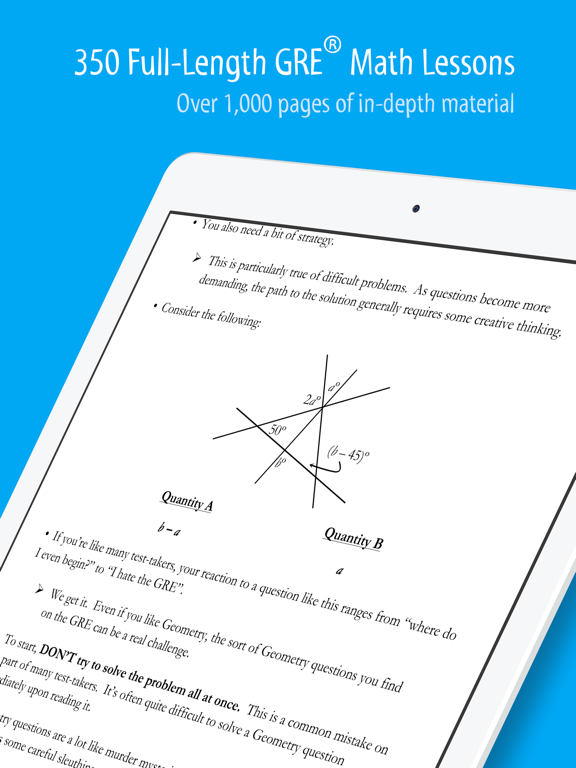 GRE Math by Sherpa Prep iPad screenshot 1 - Education app