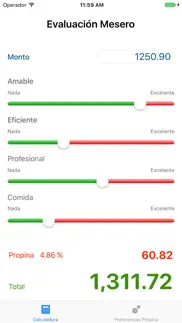 calculadora propina iphone capturas de pantalla 1