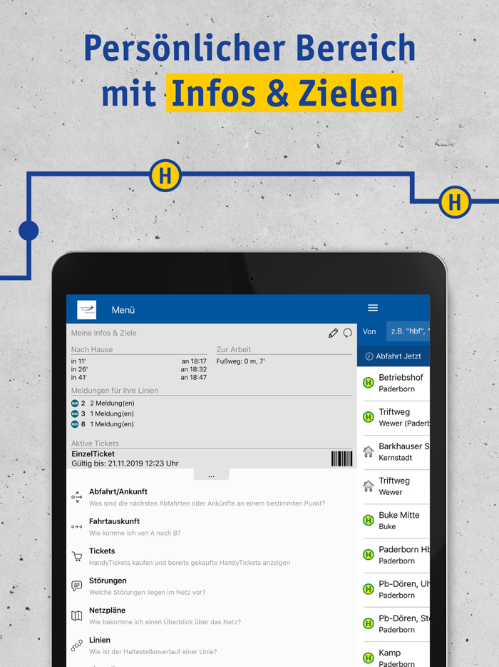 Fahrplan-App PaderSprinter