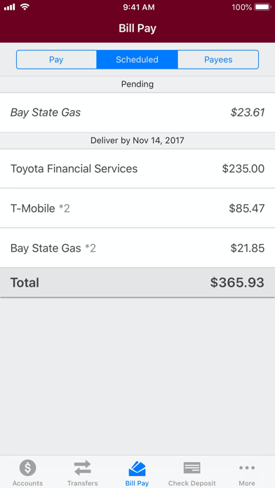 Saratoga National Bank Screenshot