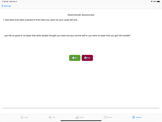 Simple Depression Test iPad screenshot 6 - Medical app